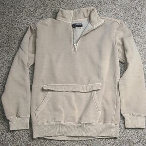 Original Use Cream Zip Up Sweater Casual Comfort